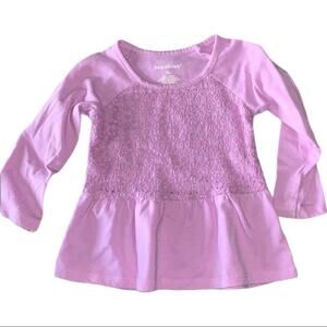 Healthtex lace front long sleeve flowy shirt 12 months